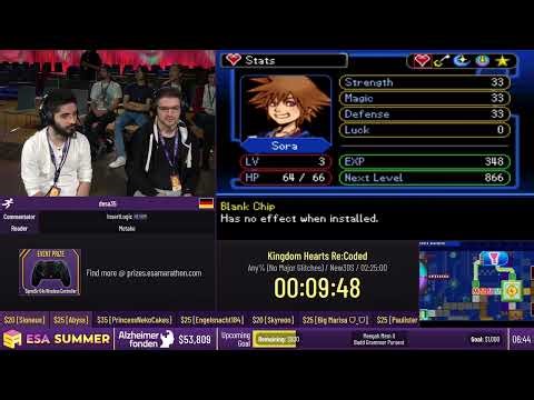 Kingdom Hearts Re:Coded [Any% (No Major Glitches)] by desa35 - #ESASummer23