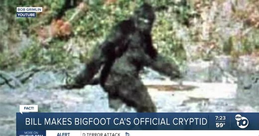 Fact or Fiction: Bill makes Bigfoot CA's official cryptid?