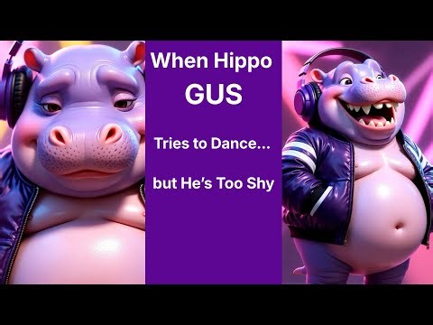 Hippo GUS Gets Shy on the Dance Floor 😳 | Funny 3D Animation
