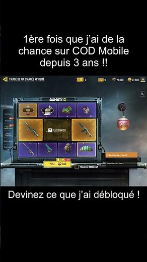Je Suis Le Plus Chanceux sur COD Mobile !