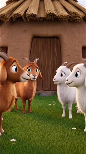 Kind Goats and the Storm | Heartwarming Moral Story for Kids 🐐🌧️..#shortstory ##