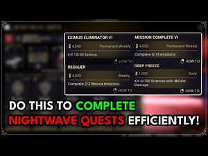 How To Do Nightwave Quests Efficiently | Warframe
