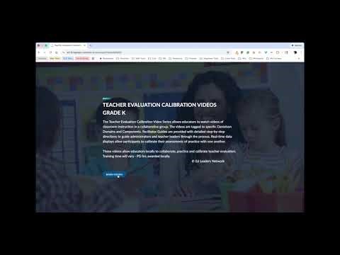 Teacher Calibration Video Tutorial (Danielson 2022 Update)