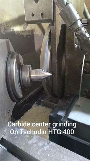 carbide dead center grinding on cylindrical grinder