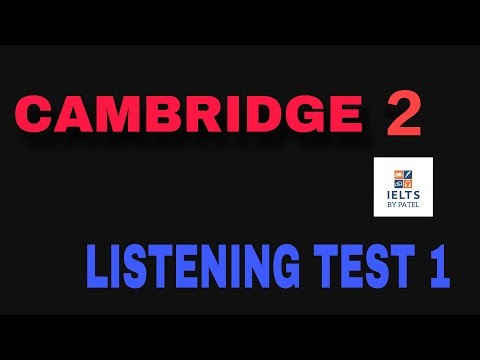 CAMBRIDGE 2 LISTENING TEST 1 WITH ANSWERS ll VIDEO LIBRARY APPLICATION FORM