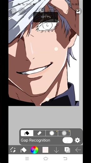 Gojo satoru Eyes and face Digital Art 🔥✨#shorts