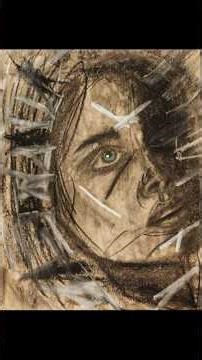 MUJER CONTRA EL TIEMPO (BOCETO AL CARBÓN)