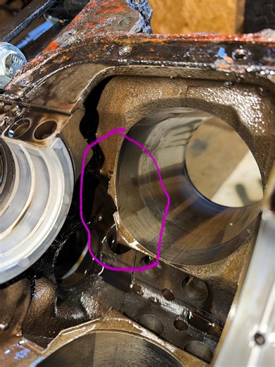 For lovers and builders of the chevy 350 | Is this a casting flaw | Facebook