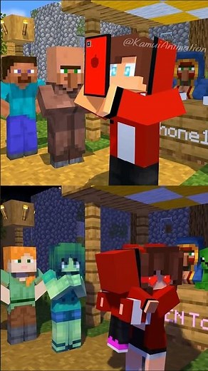 Good deeds of JJ and JJ's Sister - MAIZEN Minecraft Animation #shorts