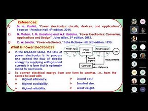 Power Electronics (1): Lecture (1) - Spring 2023
