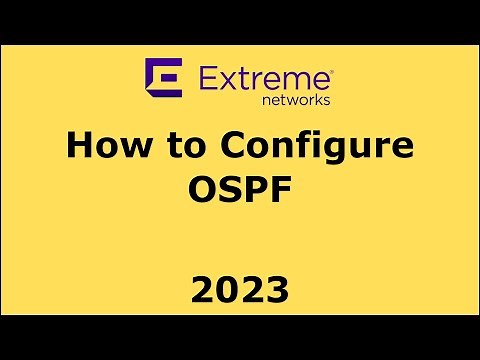 How to Configure OSPF on Extreme Networks EXOS Router