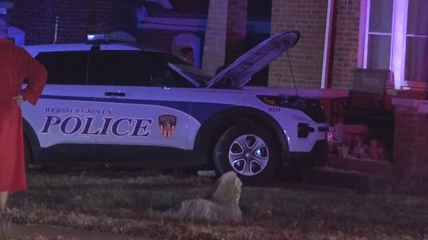 Police SUV slams into Webster Groves home