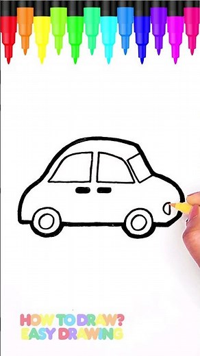 Learn to Draw a Car | Easy Car Drawing for Kids and Toddlers | #art #drawingtutorial