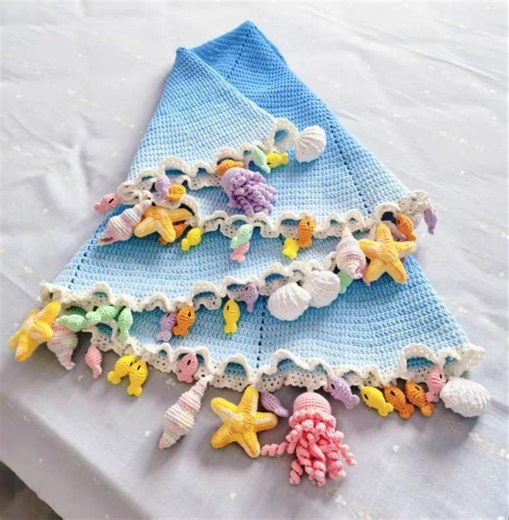 Creative Ocean Crochet Blanket ,3D Sea Animal Sofa Throw, Outdoor Shawl, Personalized Gift for Wedding, Baby Shower ,parties and Home Décor - Etsy
