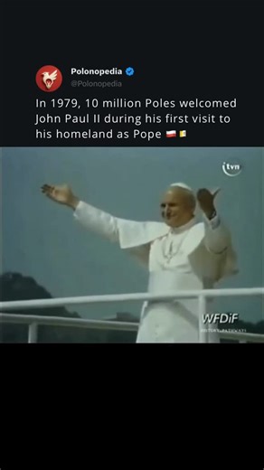 Polonopedia | Poland Today 🇵🇱 on Instagram: "When Poland Welcomed the Pope Who Changed History In June 1979, Pope John Paul II returned to Poland for the first time as the head of the Catholic Church, becoming the first Polish Pope to visit his homeland while in office 🇵🇱. His arrival was a historic moment that went far beyond religion, as millions of Poles gathered across the country to see him despite the communist regime’s attempts to limit the impact of the visit. During masses in Warsaw
