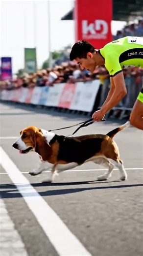 Basset Hound Race Walk