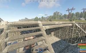 【RUST建造房屋建筑】超详细实用卡双天花板，可造多个外领。