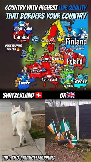 Country With Highest Life Quality That Borders Your Country #mapping #map #shorts #popular #fyp