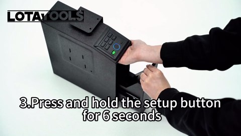 Gun Safe, Biometric Pistol Safe Fingerprint Handgun, Mounted Single Gun Safe for Handgun with 3 Ways Quick Access, Bedside Handgun Safe for Nightstand, Bedroom, Desk, Wall, Dresser