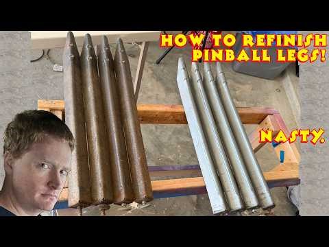 The Lazy (easy) Way to Repaint Pinball Machine Legs! - Pinball Restoration Class of 2025(6) Part 14