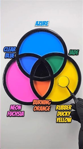 🐤Rubber Ducky Yellow + 💗Neon Fuchsia + 🐦Azure - A High-Energy Color Reaction