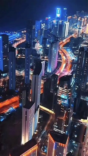 Modern Dalian CHINA 😲🤯 Night Skyline #china #view