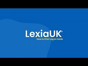 How to Print Student Log in Cards on myLexia