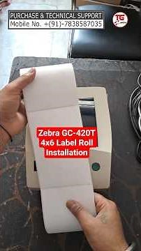 How to install 4x6 label rolls in Zebra GC-420T Barcode Label Printer | Zebra Barcode Label Printer