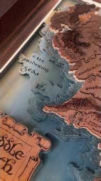 MIDDLE EARTH™ 3D WOOD MAP WITH LIGHTING #hobbit #lordoftherings #lotr #homedecor #woodworking