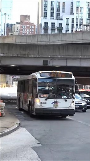 NJT bus turns right on the ramp