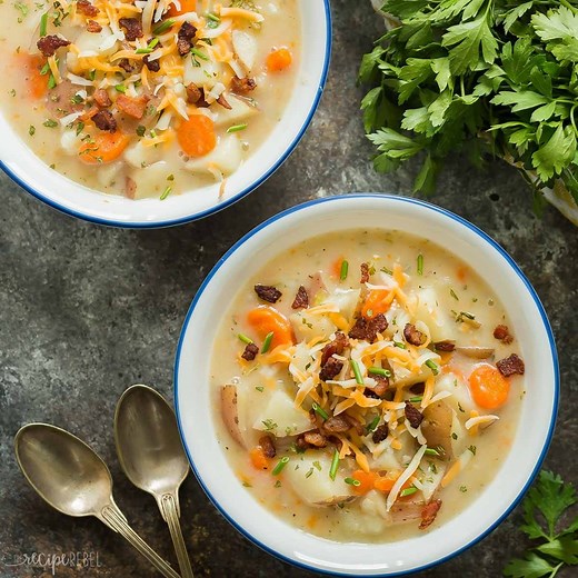 213K views · 690 reactions | A healthier Instant Pot Potato Soup that still tastes just as indulgent! RECIPE: https://www.thereciperebel.com/instant-pot-potato-soup-recipe/ | The Recipe Rebel | Facebook