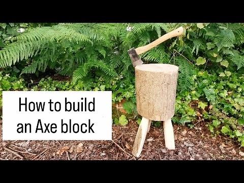 How to build an Axe chopping block - Green woodworking in the workshop.