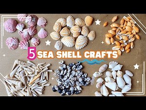 DIY 5 Quick Seashell Crafts 🐚🦪 | Easy Seashell & Ice Cream Stick Craft #seashellcraft #craft
