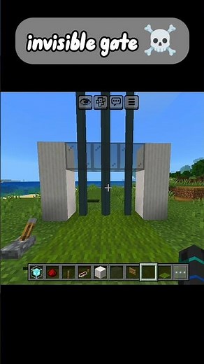 Minecraft Redstone Hack: Easy Invisible Door/Gate! 🚪⚡ #minecraft #shorts #braingames