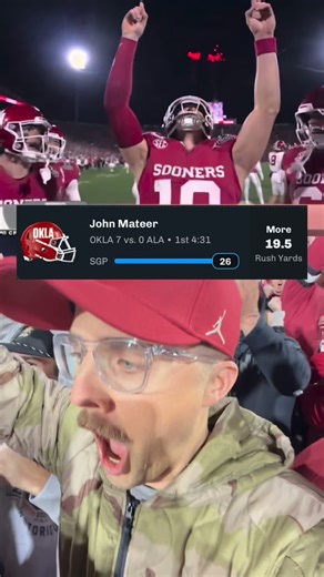 Cody Dunlap | SBE 🐐 on Instagram: "Mateer Over 19.5 Rushing Yards ✅🤑"