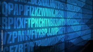 Message in chaotic typographic composition modern typography pattern of random letters creates abstract background visual communication of encrypted information