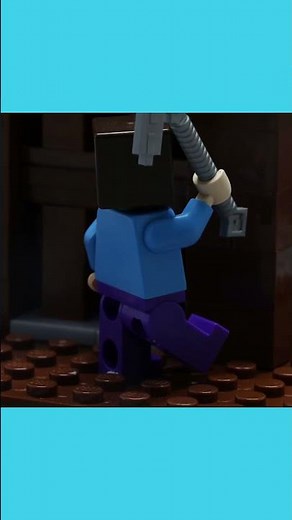 Alex and Steve Mini Story p2 // Realistic Minecraft Build in LEGO // #shorts #lego #minecraft