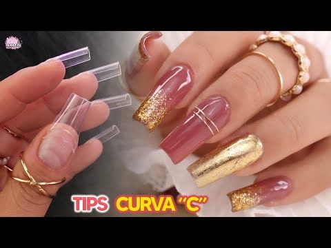 UÑAS con TIPS CURVA "C" *acrygel | NailsByKaren