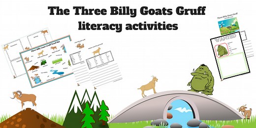 The Three Billy Goats Gruff literacy activities   FREEBIES - The Mum