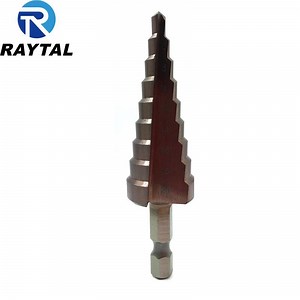 [Hot Item] Raytal High Quality Cobalt Coated High-Speed Steel 4-20mm Step Drill Bit, with Hex Shank, Straight Flute, Metric Sizes