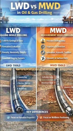 LWD vs MWD! #drillingtechnique #directionaldrilling #lwd #logging #geosciences #geology #drilling