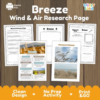 Breeze Wind and Air Research Project | Weather Science Informational Text
