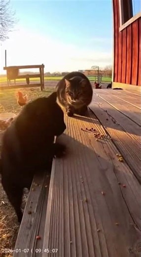 This Cat Was Getting Treats… Until Another Cat Took Over 😼😂