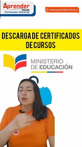 ingresa al sistema de gestión académica del mineduc y descarga tus certificados, además revisa cuales son los cursos que has aprobado #ascensoyrecategorizacion #ministeriodeeducacion #mineduc #docentesecuador #docentes #maestros #mecapacito #carmenta #quierosermaestro #sermaestro #ineval | AprendeVa - Docentes Ecuador