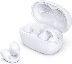 Ear-Clip Bone Conduction Headphones Bluetooth 5.3 Open Ear Clip on Headphone Clip Type Bluetooth Earphones Wireless In Ear Earbuds Bluetooth Headset Ear Clip Wireless Earbuds Earphones for Travel