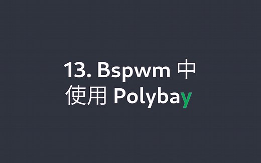 13. Bspwm 中使用 Polybay