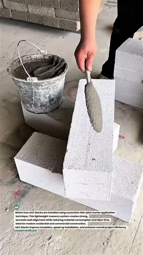 AAC Block Masonry Made Easy: Fast Thin-Joint Construction Technique#Construction #Masonry #AACBlocks