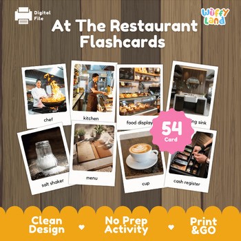 At the Restaurant Flashcards | ESL Vocabulary Picture Cards