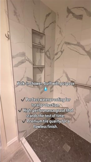 The SECRET to a Perfect Walk-In Shower 🚿 | AWP Renovations #shorts