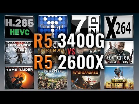 Ryzen 5 3400G vs Ryzen 5 2600X Benchmarks | Test Review | Comparison | Gaming | 13 Tests